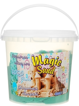 Кінетичний пісок Strateg Magic Sand, світиться у темряві, м'ятний, 350 г (370-9) - Pampik - 2