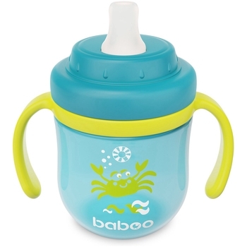 Чашка-непроливайка з силіконовим носиком Baboo, 6+ місяців, 200 мл, бірюзовий (90600) - Pampik