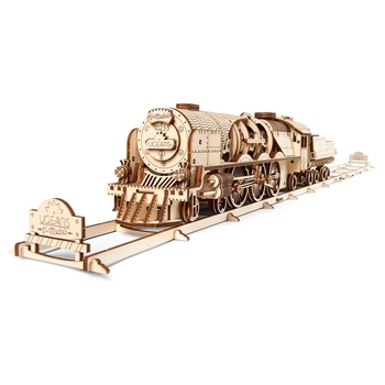 Механічна модель Ukrainian Gears Локомотив з тендером V-Експрес (70061) - Pampik - 3