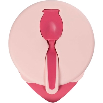 Тарелочка глубокая Baboo с крышкой и ложечкой, 6+ месяцев, розовый (90592) - Pampik