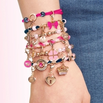 Набор для создания шарм-браслетов Make it Real Juicy Couture Браслеты с бархатом и жемчугом (MR4417) - Pampik - 5