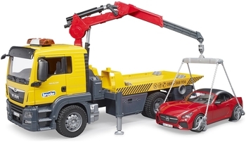 Іграшковий евакуатор Bruder MAN TGS з родстером (03750) - Pampik - 3