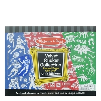 Набор вельветовых стикеров Melissa&Doug Velvet Sticker Collection-Blue, 200 шт. (MD4236) - Pampik