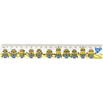 Лінійка пластикова Yes Minions, 20 см, прозора - Pampik - 2