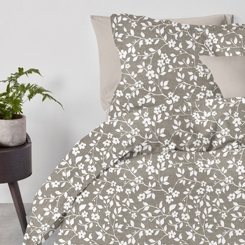 Комплект наволочок Cosas, ранфорс, 70х50 см, білий з бежевим, 2 шт. - Pampik - 4