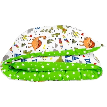 Підодіяльник Cosas, 140х110 см, білий з салатовим - Pampik