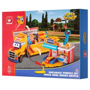 Конструктор Super Wings Small Blocks Buildable Vehicle Set грузовик и магазин (EU385008) - Pampik