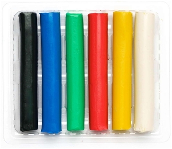 Пластилін восковий круглий Школярик, 6 кольорів (83811905-UA) - Pampik - 2