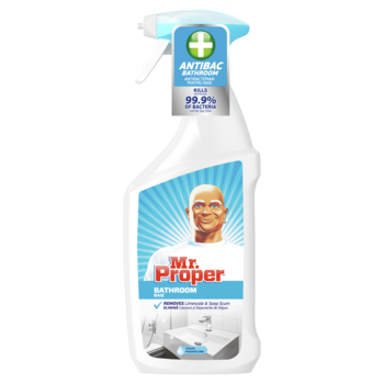 Очищаючий спрей для ванної кімнати Mr. Proper Антибактеріальний, для видалення вапняного нальоту, 750 мл - Pampik