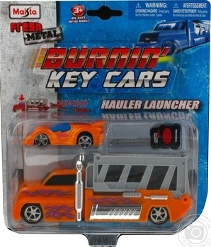 Набор машинок Maisto Burnin Key Cars Hauler Launcher, в ассортименте, 2 шт. (15102) - Pampik - 3