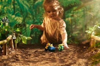 Игровой набор Road Rippers машинка и динозавр Triceratops, зеленый (20074) - Pampik - 8