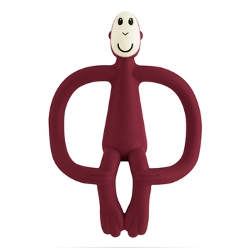 Игрушка-прорезыватель "Обезьянка", 10,5 см, бордовый Matchstick Monkey - Pampik