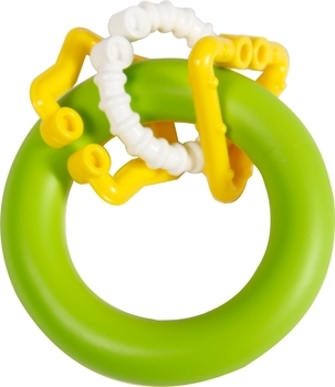Іграшка-брязкальце Lindo Кільце з кільцями, зелений з жовтим (1619 зел/жов) - Pampik