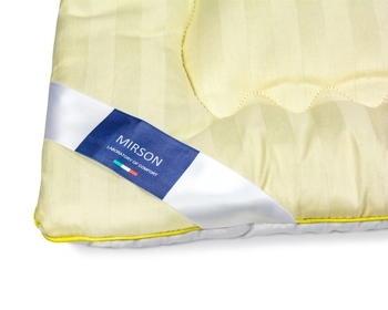 Одеяло антиаллергенное Mirson Летнее с Ecosilk №1313 Carmela, 110х140 см, лимонный (2200001526327) - Pampik - 2