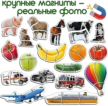 Набір магнітних пазлів Magdum Magnetic Gift Puzzle for baby, 54 шт. (ML4031-62 EN) - Pampik - 4