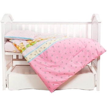 Комплект детской постели Twins Comfort Утята, 120х60, розовый, 3 элемента (3051-C-026) - Pampik