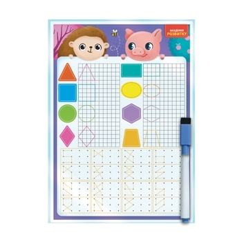 Дошка-тренажер Vladi Toys Фігури та форми, укр. мова (VT5010-27) - Pampik