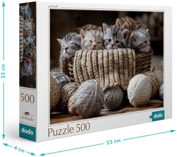 Пазл DoDo Милі кошенята, 500 елементів (300534) - Pampik - 2
