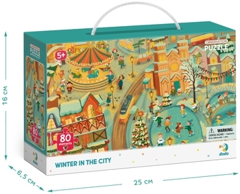 Пазл обсервационный DoDo Зима в городке (300352) - Pampik - 2