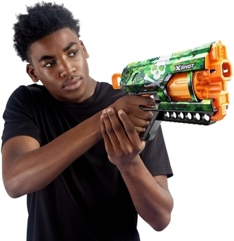 Скорострільний бластер Zuru X-Shot Skins Griefer Camo, 12 патронів, (36561H) - Pampik - 5