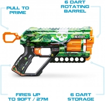 Скорострільний бластер Zuru X-Shot Skins Griefer Camo, 12 патронів, (36561H) - Pampik - 3
