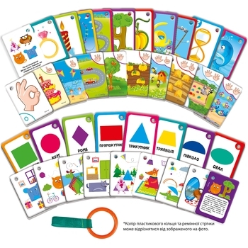 Картки на ремені Vladi Toys Цифри та фігури, укр. мова (VT2000-11) - Pampik - 2
