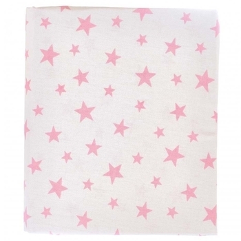 Простирадло на резинці Twins Stars, бязь, 120x60 см, білий (6010-20star-26) - Pampik