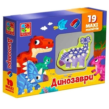 Набір магнітів Vladi Toys Динозаври, укр. (VT3106-23) - Pampik