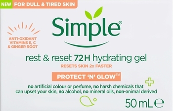Зволожуючий гель для обличчя Simple Protect N Glow 72 години Відпочинок та перезавантаження, 50 мл - Pampik - 3
