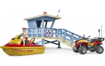 Набір Bruder Рятувальна водна станція з квадроциклом та скутером (62780) - Pampik - 2