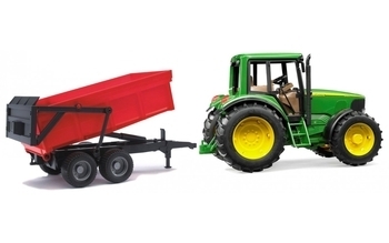 Іграшка Bruder трактор John Deere 6920 з причепом (02057) - Pampik - 4