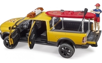 Набор Bruder джип водных спасателей RAM 2500 Power с фигуркой (02506) - Pampik - 4