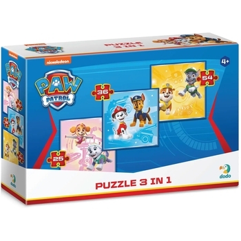 Пазл 3 в 1 DoDo Paw Patrol Смелые щенки (200154) - Pampik