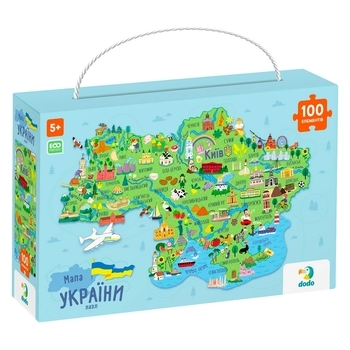 Пазл DoDo Карта Украины 100 элементов (300267) - Pampik