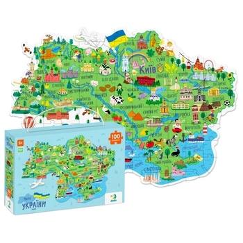 Пазл DoDo Карта Украины 100 элементов (300267) - Pampik - 3