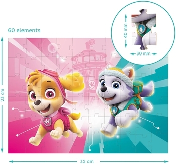 Пазл с фигуркой DoDo Paw Patrol Подружки, 60 элементов (200166) - Pampik - 5