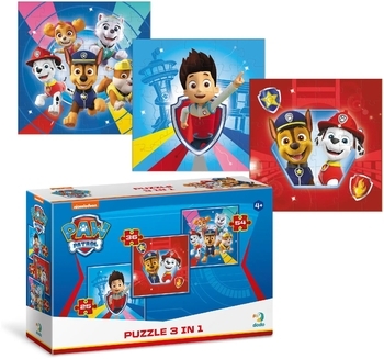 Пазл 3 в 1 DoDo Paw Patrol Команда готова до пригод (200153) - Pampik - 2