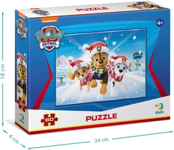Пазл DoDo Paw Patrol Christmas Праздничное настроение, 60 элементов (200421) - Pampik - 3