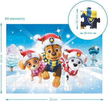 Пазл DoDo Paw Patrol Christmas Праздничное настроение, 60 элементов (200421) - Pampik - 5