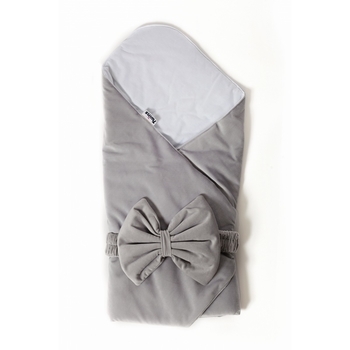 Бантик до конверту Twins Bear & Velvet Grey, сірий (7099-DB-10) - Pampik - 2