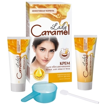 Крем для знебарвлення волосся на обличчі та тілі Caramel 2 x 50 мл (4823015939754) - Pampik