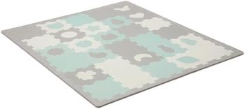 Килимок-пазл Kinderkraft Luno Shapes Mint, 30 елементів (KPLUSH00MIN0000) - Pampik - 9