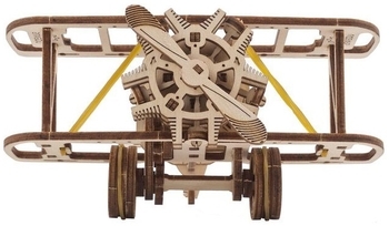 Механічний 3D-пазл Ukrainian Gears Міні-біплан, 84 ел. (70159) - Pampik - 3