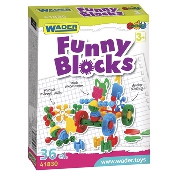 Конструктор Wader Funny blocks, 36 деталей (41830) - Pampik