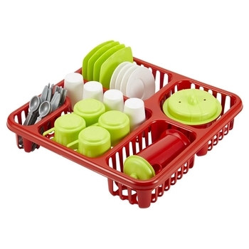 Ігровий набір Ecoiffier Сушарка з посудом, 32 предмети (908) - Pampik