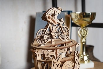Механічний 3D-пазл Ukrainian Gears Автоматон Велосипедист, 189 ел. (70148) - Pampik - 12