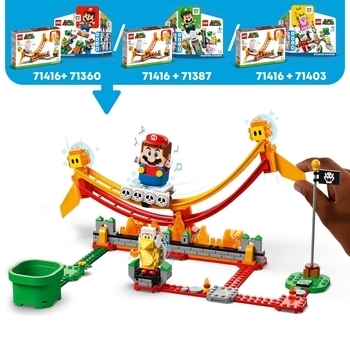 Конструктор LEGO Super Mario Поїздка на лаву-хвилі. Додатковий набір 218 деталей (71416) - Pampik - 6