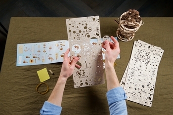 Механічний 3D-пазл Ukrainian Gears Автоматон Велосипедист, 189 ел. (70148) - Pampik - 13