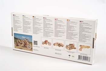 Механічний 3D-пазл Ukrainian Gears Мотоцикл Scrambler UGR-10 з коляскою, 380 ел. (70137) - Pampik - 15