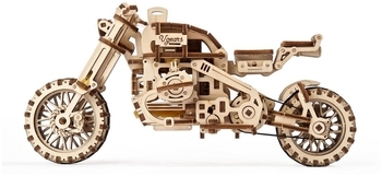 Механічний 3D-пазл Ukrainian Gears Мотоцикл Scrambler UGR-10 з коляскою, 380 ел. (70137) - Pampik - 3